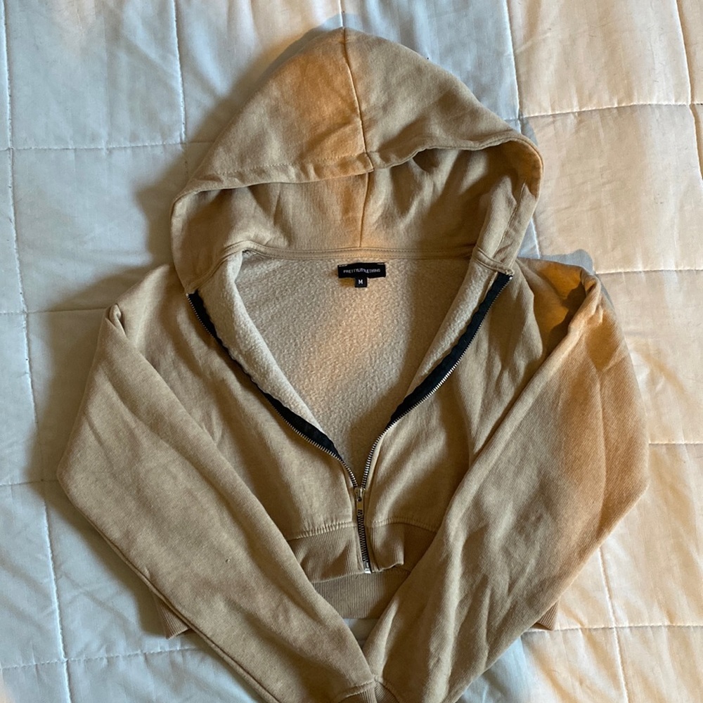 Cropped Zip-Up Sweater